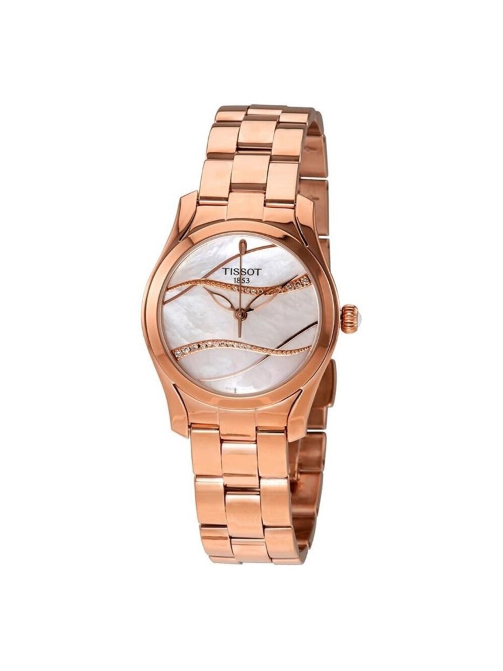 NWT Tissot T-Wave Mother of Pearl Diamond Dial Ladies Watch
